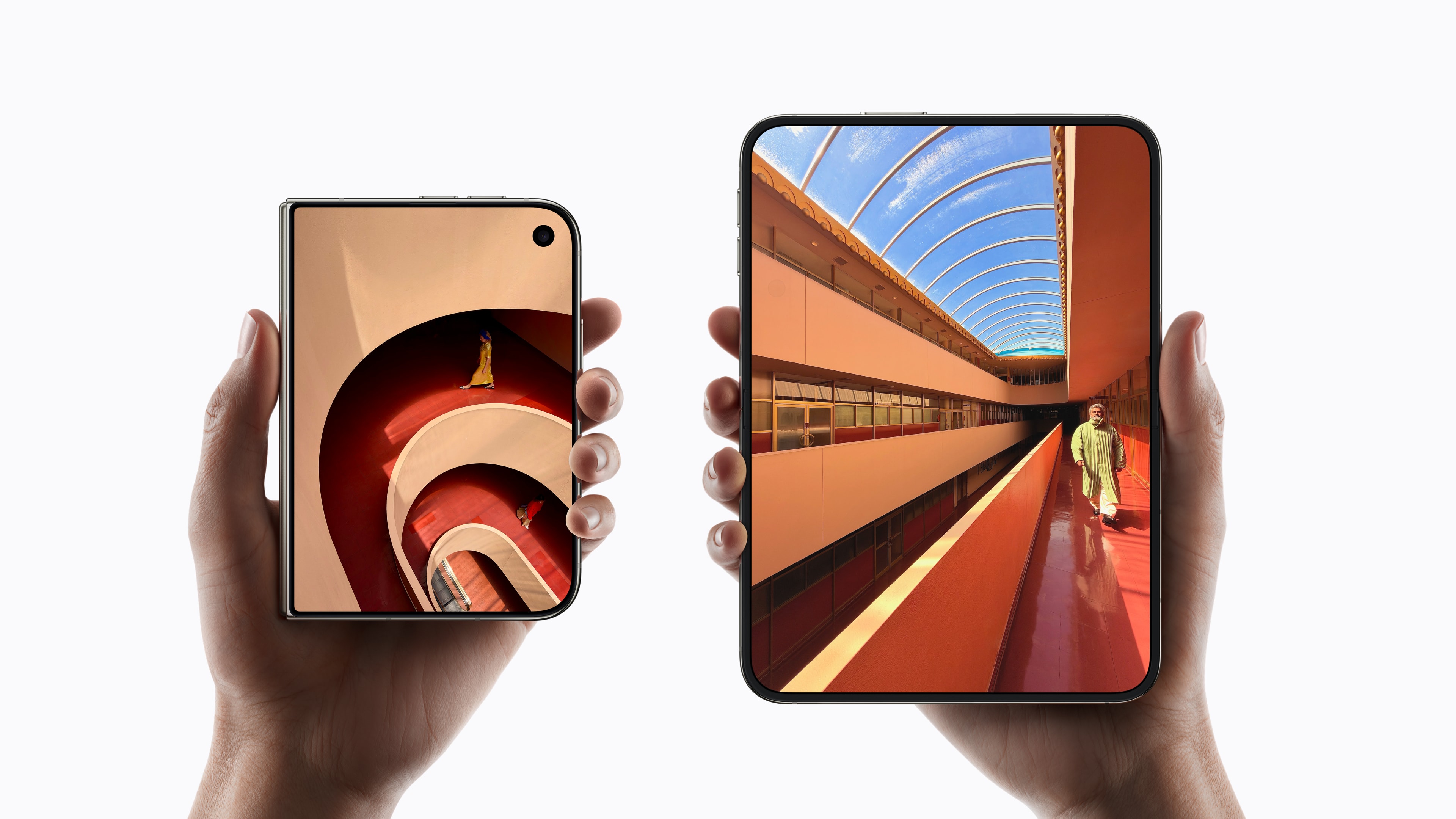 Apple iPhone Duo outer and inner display sizes